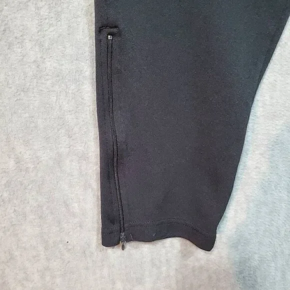 Vtg Adidas Pants Men Medium Black Y2K Track Tapered Ankle Zip Sweat Joggers - Picture 2 of 8